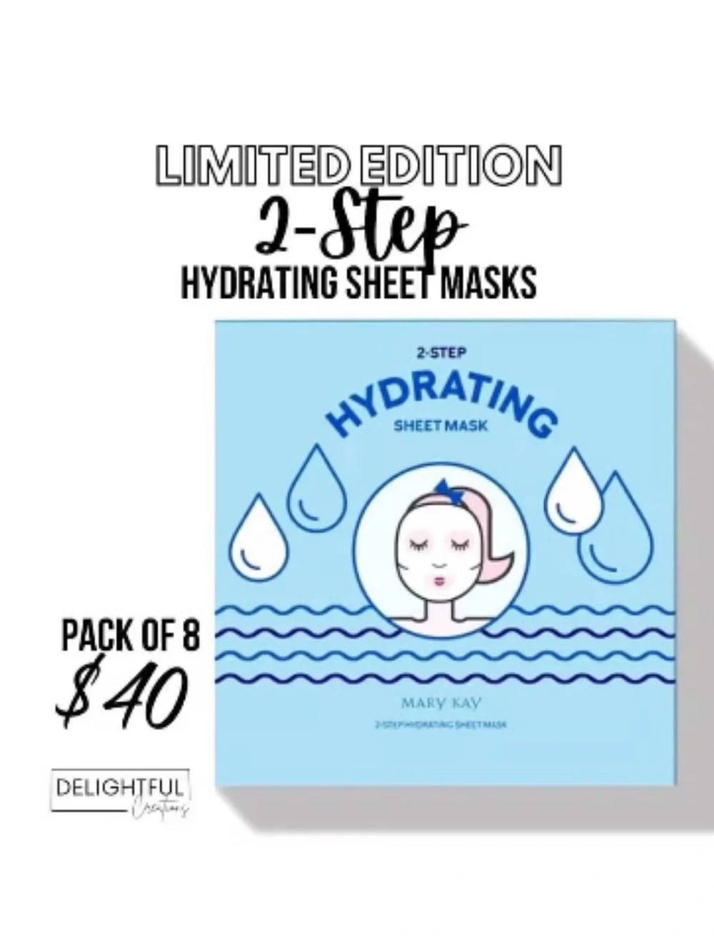 Mary Kay Hydrating Sheet Mask with Plush Pink Headband